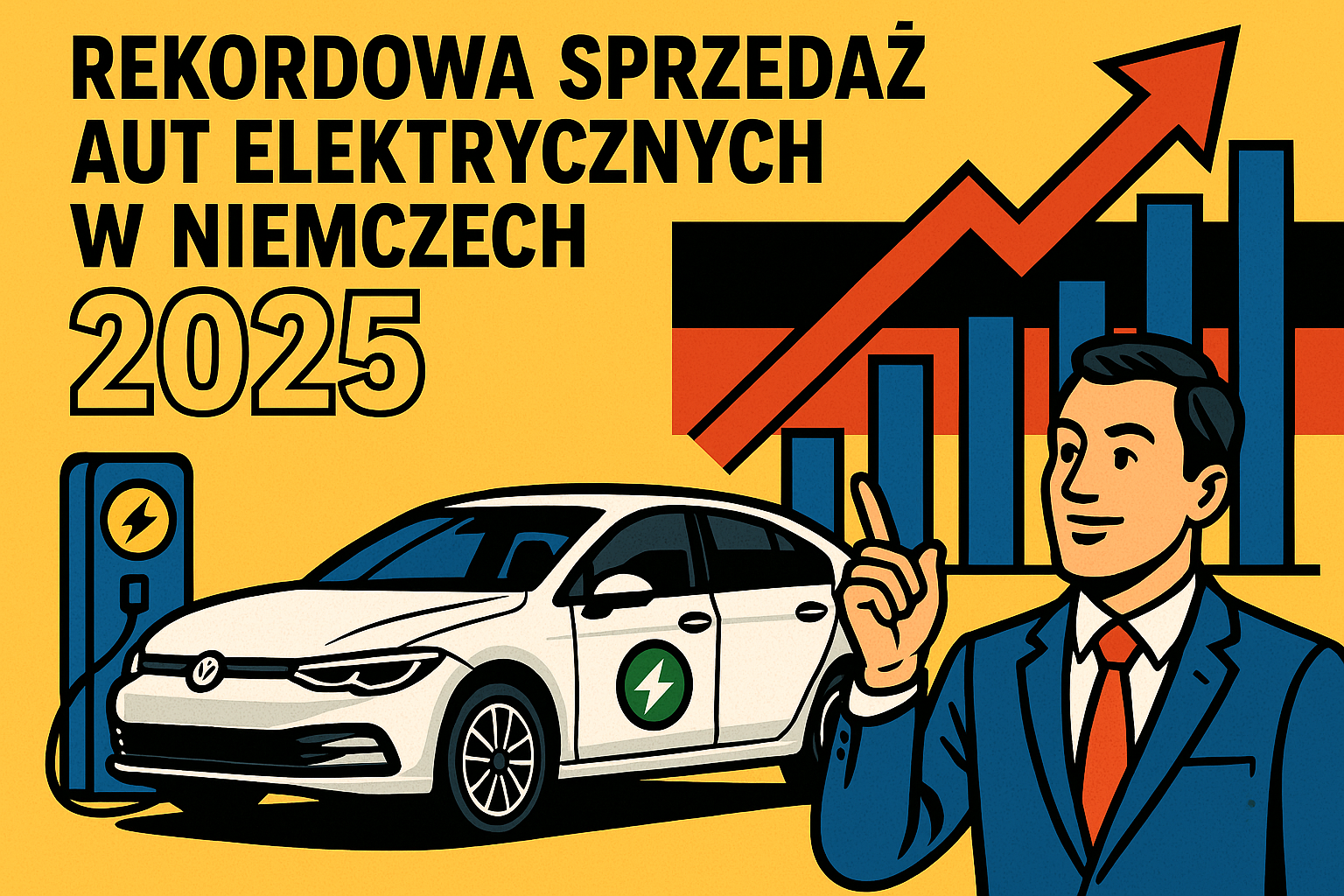 Sprzedaż aut elektrycznych w Niemczech