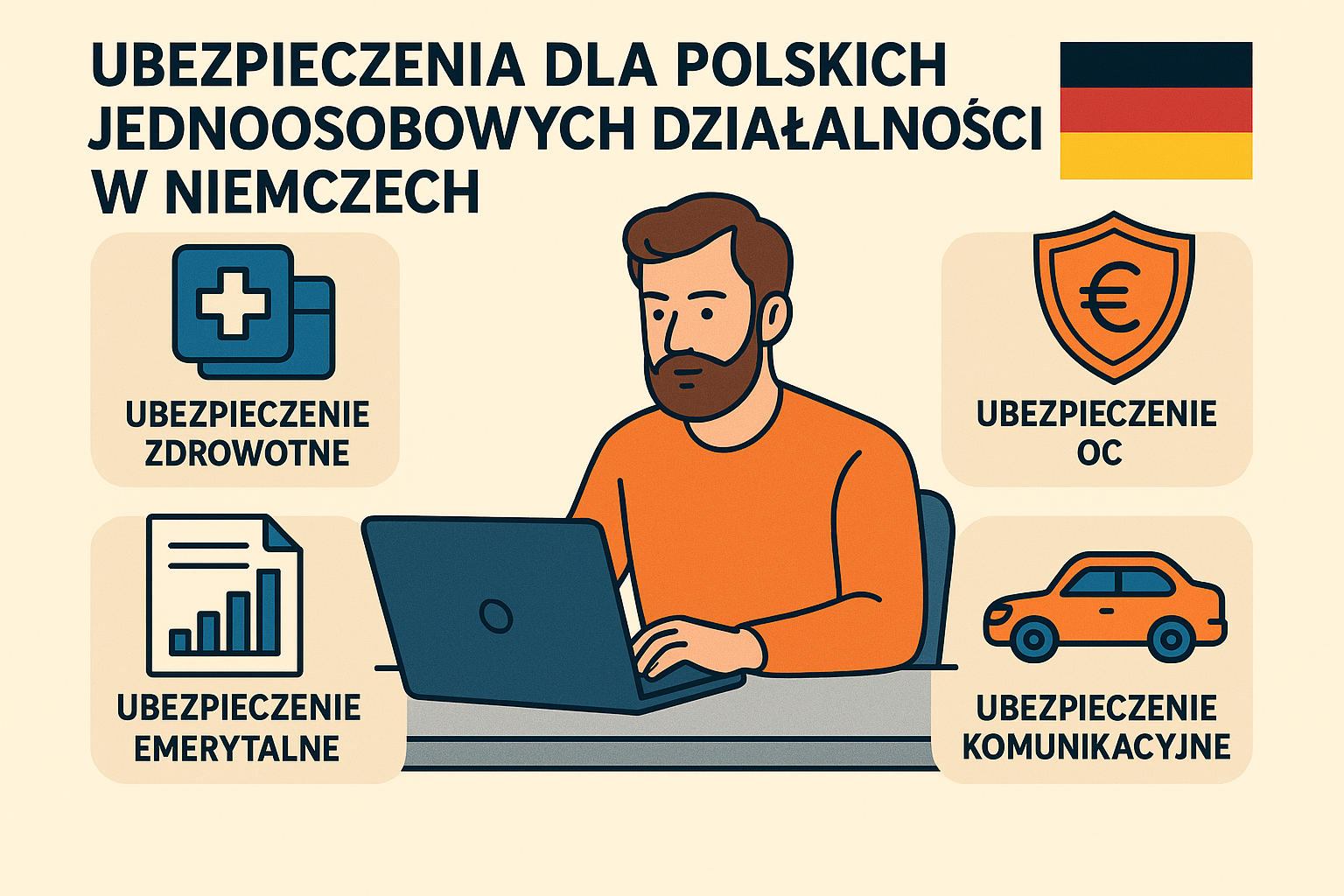 Ubezpieczenia dla JDG w Niemczech